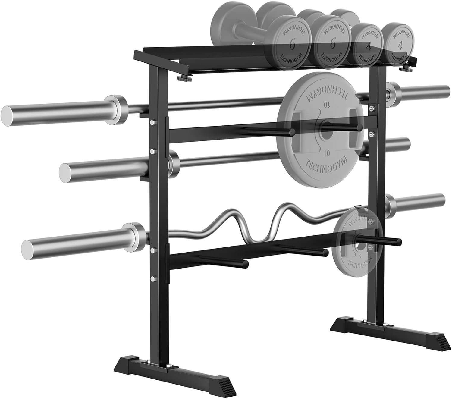 Home Gym Usa - Heimfitness Krafttraining Gewichtsaufbewahrungsregal - Metallmaterial, Schwarze