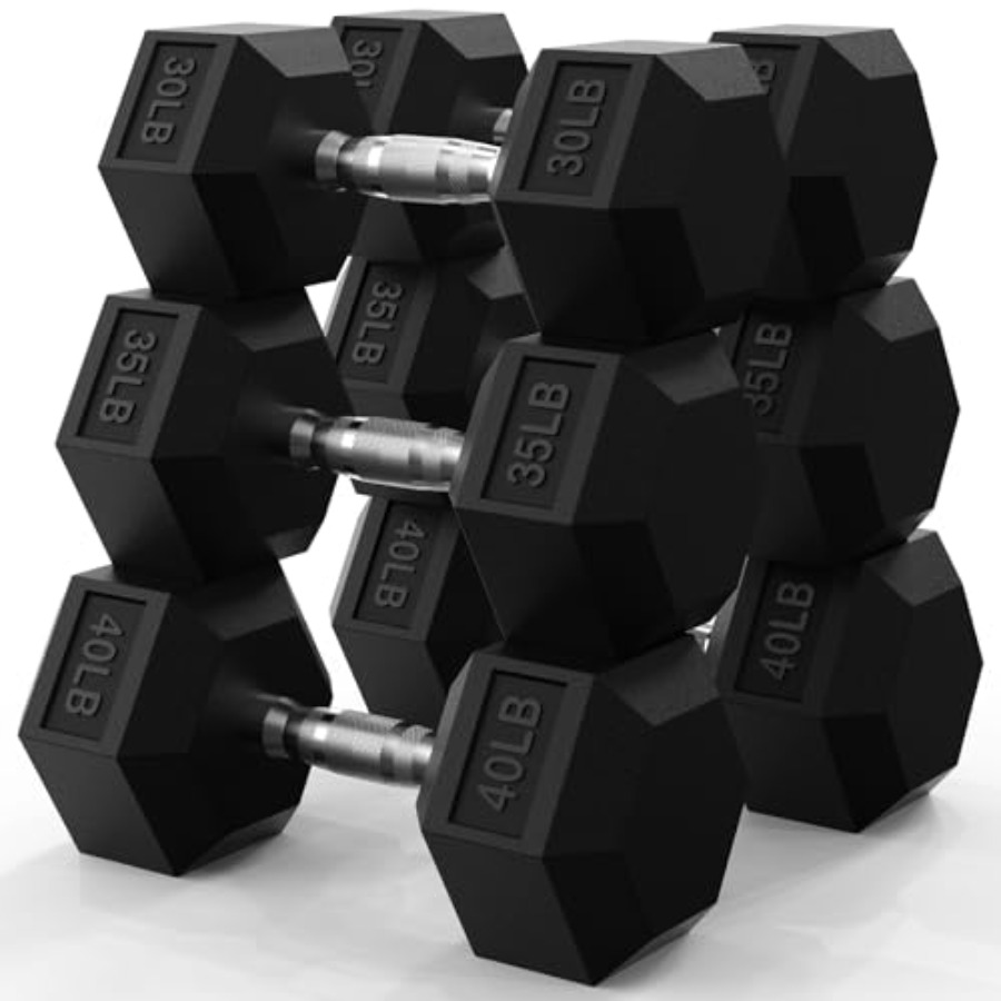 Hex Dumbbell Set - Hex-Hantelset 45-550 lb Gummi-Ummantelte Hanteln für