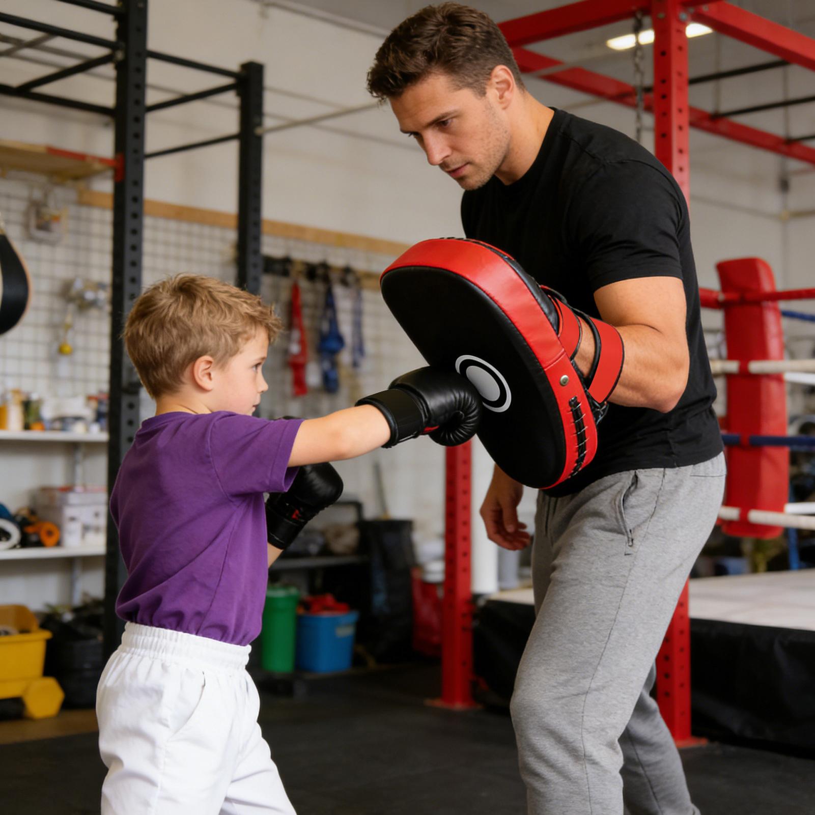Home Gym Women - PU-Leder Boxpads Gebogene Kick-Trainingsausrüstung Kickbox-Trainerpad für