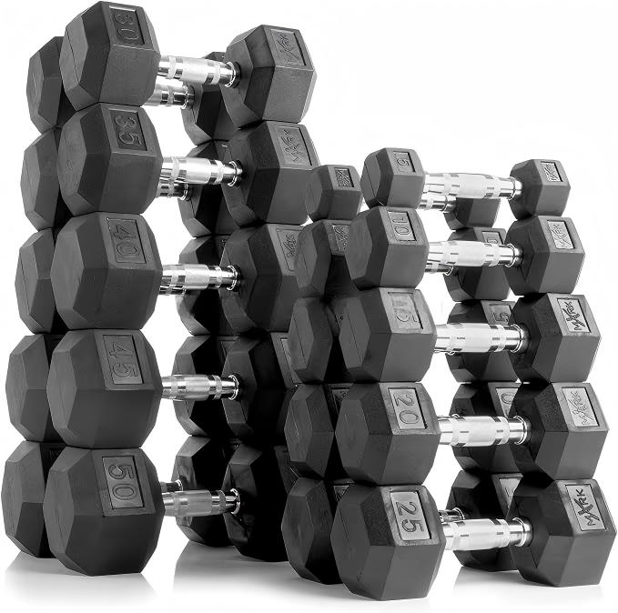 Hex Dumbbell Set - Premium Gummibeschichtete Hex-Hanteln 5LB-100LB – Individuelle