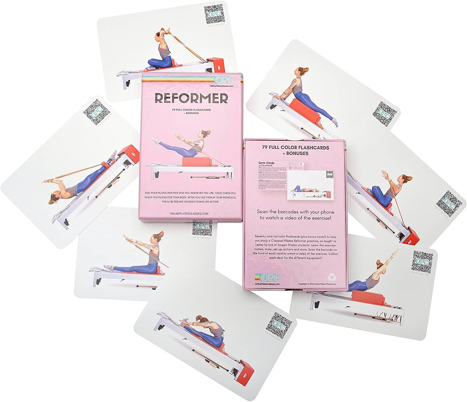 Home Gym Tutorial - Online-Pilates-Kurse: Pilates-Reformer-Deck mit kostenlosen Video-Tutorials, Fitness-Flashcards