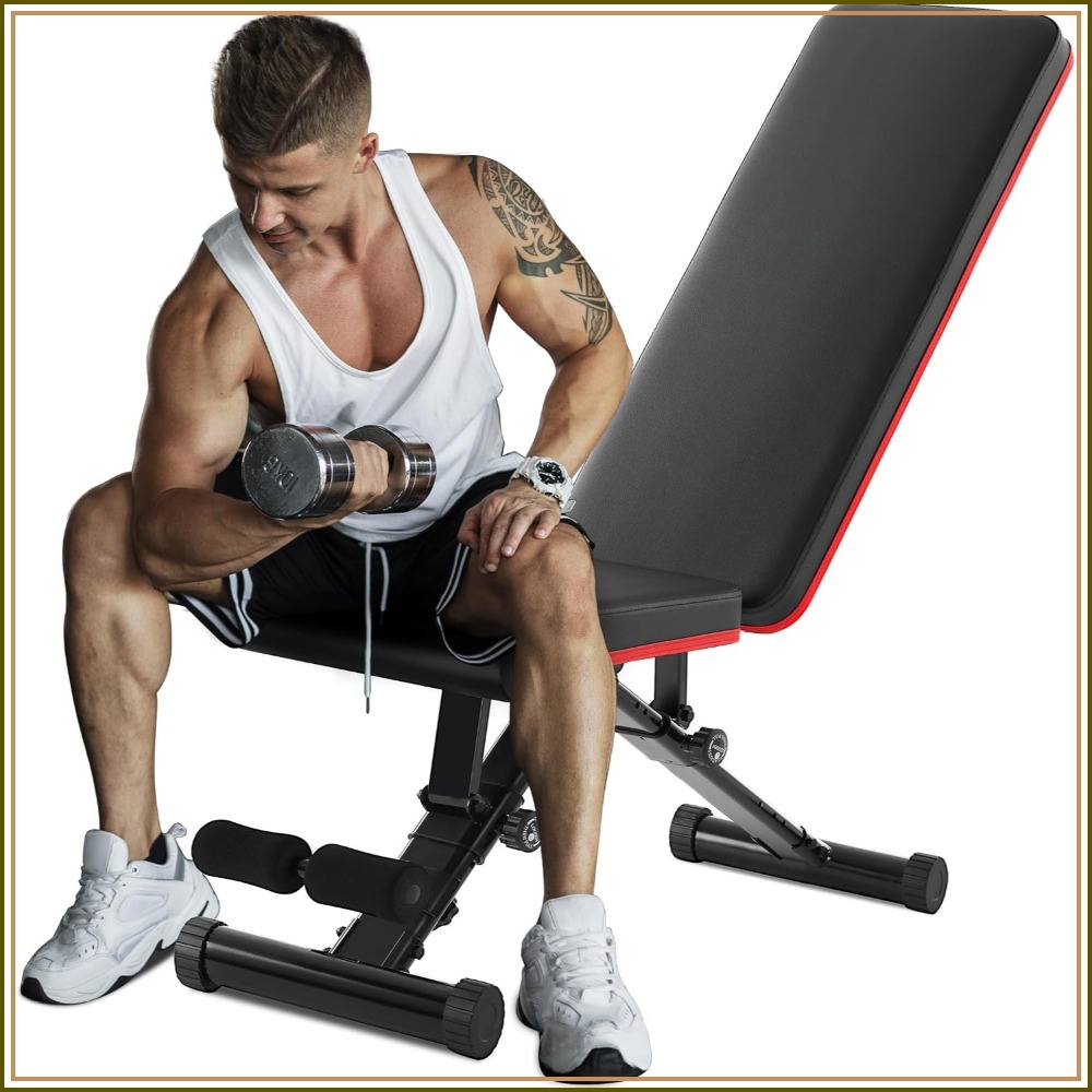 Home Gym Weight Bench - Verstellbare Hantelbank für Ganzkörper-Krafttraining, faltbare Trainingsbank