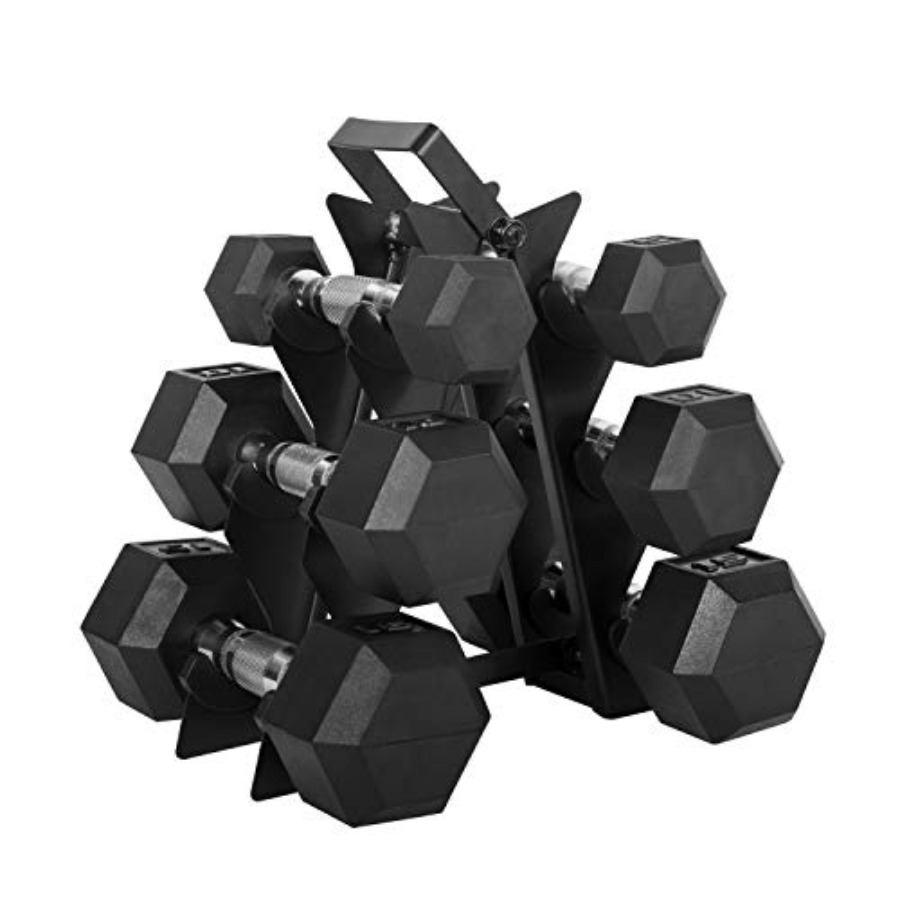 Hex Dumbbell Set - Beschichtetes Hex-Hantelset 32, 46 und 60