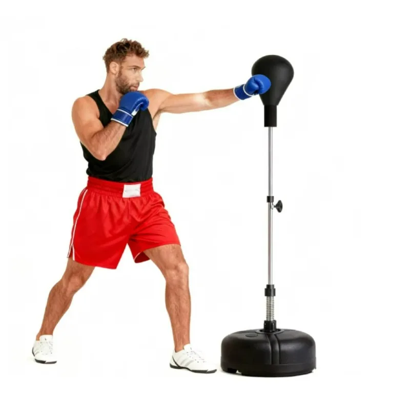 Home Gym Mma - Höhenverstellbarer Box-Reflex-Speedball im Standdesign für Erwachsene,