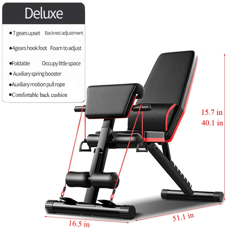 Home Gym Weight Bench - Beliebter Heim-Fitness-Stuhl: Verstellbare, klappbare Hantelbank für