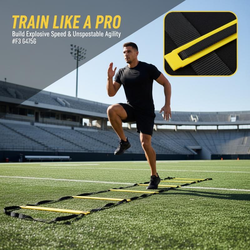 Agility Ladder Speed - Agility-Trainingsleitern Leichte Nylon-Gurte Faltbare Geschwindigkeitstrainingsausrüstung für
