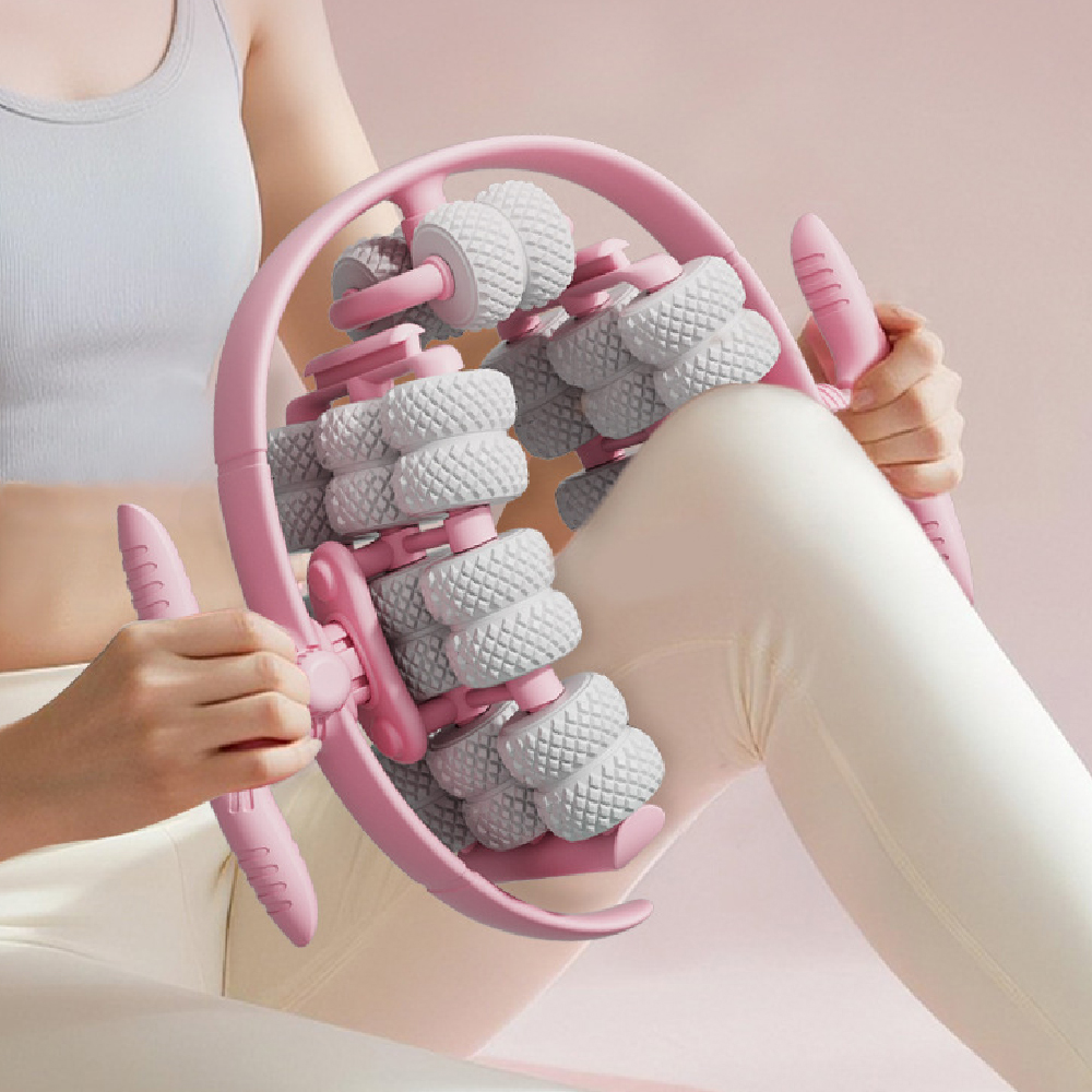 Home Gym Manual - Abnehmbarer Yoga-Beinroller, ringförmiger Massageball für Tiefengewebsmassage
