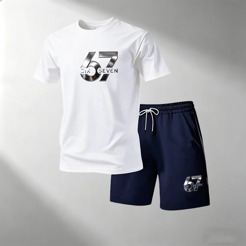 Home Gym Usa - Angebot: Herren 2-teiliges Sportset Rundhals-T-Shirt +