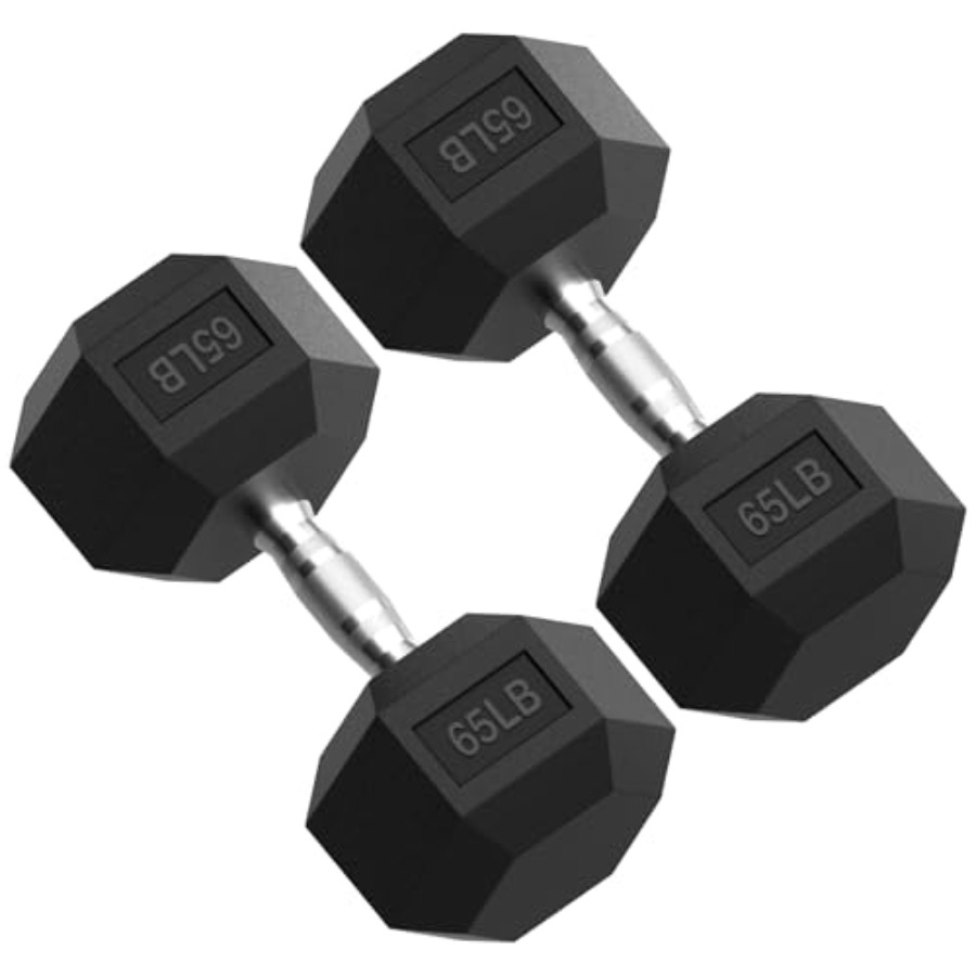 Hex Dumbbell Set - HEX Kurzhantel-Set 2,5-125lb Gummiüberzogene Hanteln für