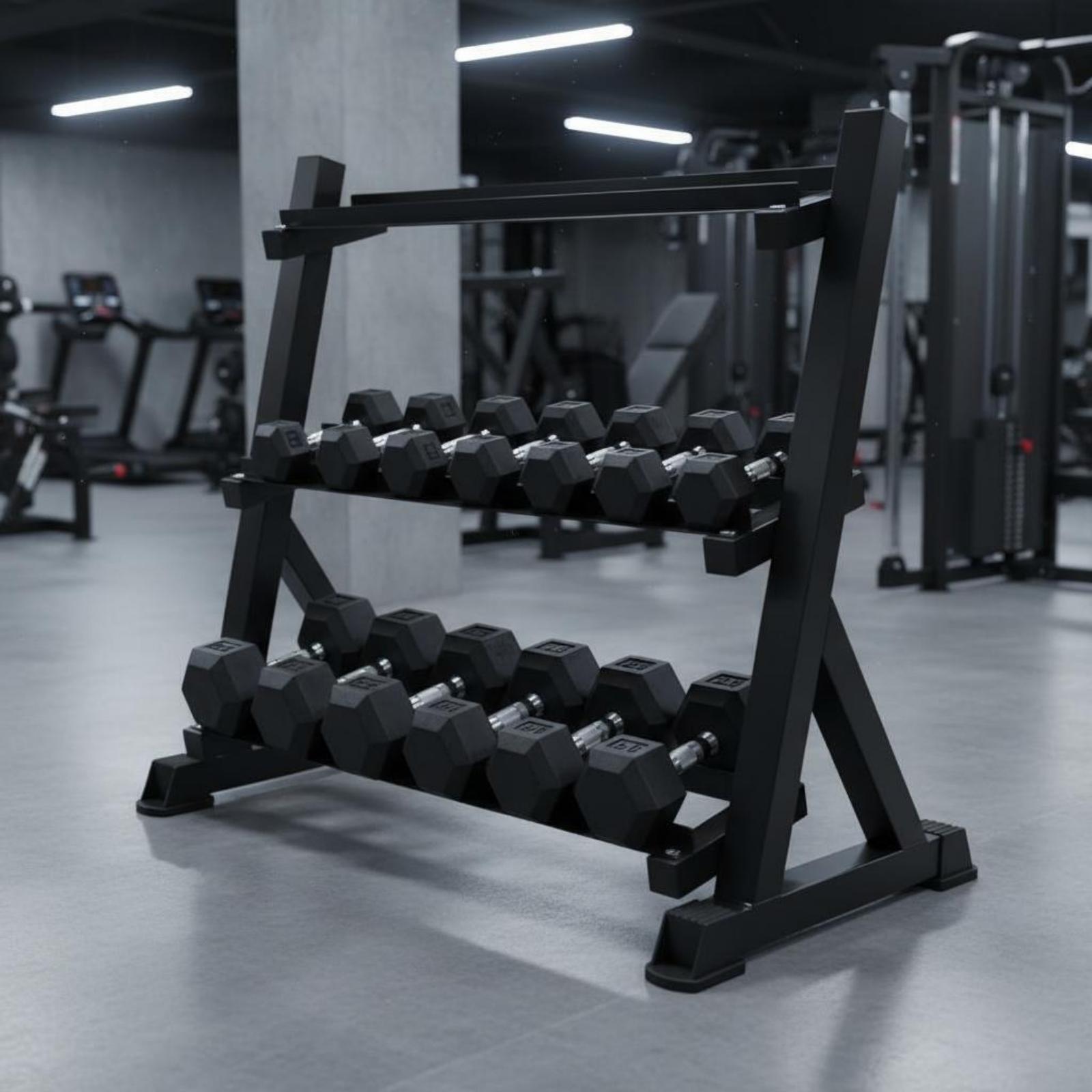 3-stufiger Hantelständer, plat – Home Gym Usa Bewertung und Preis