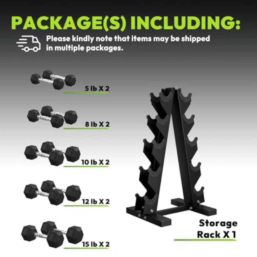 Gummibeschichtetes Hex-Hantels – Hex Dumbbell Set Bewertung und Preis