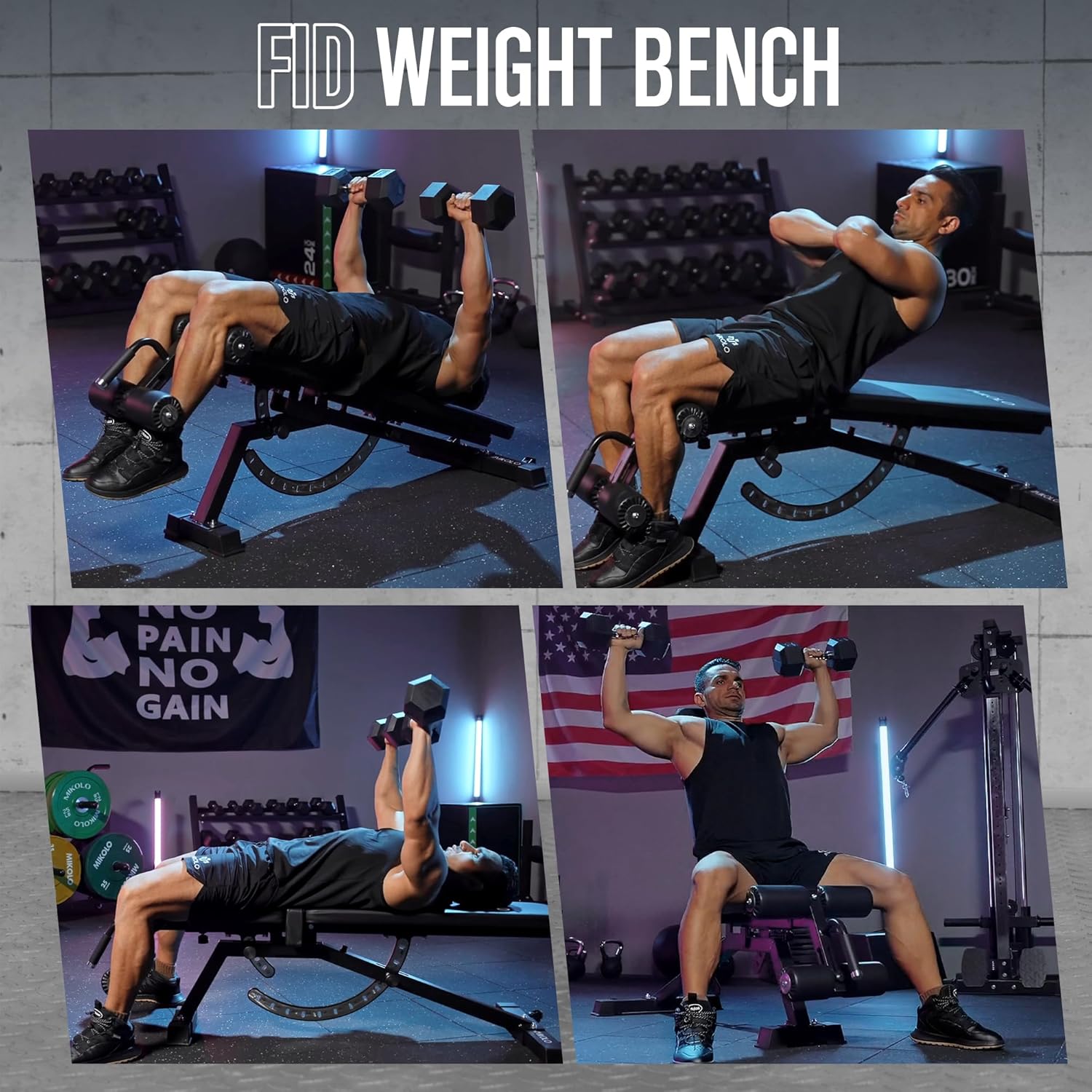Hantelbank für Zuhause - Stahl – Home Gym Weight Bench Bewertung und Preis