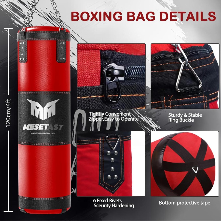 4 Fuß schweres Boxsack-Set für – Home Gym Mma Bewertung und Preis