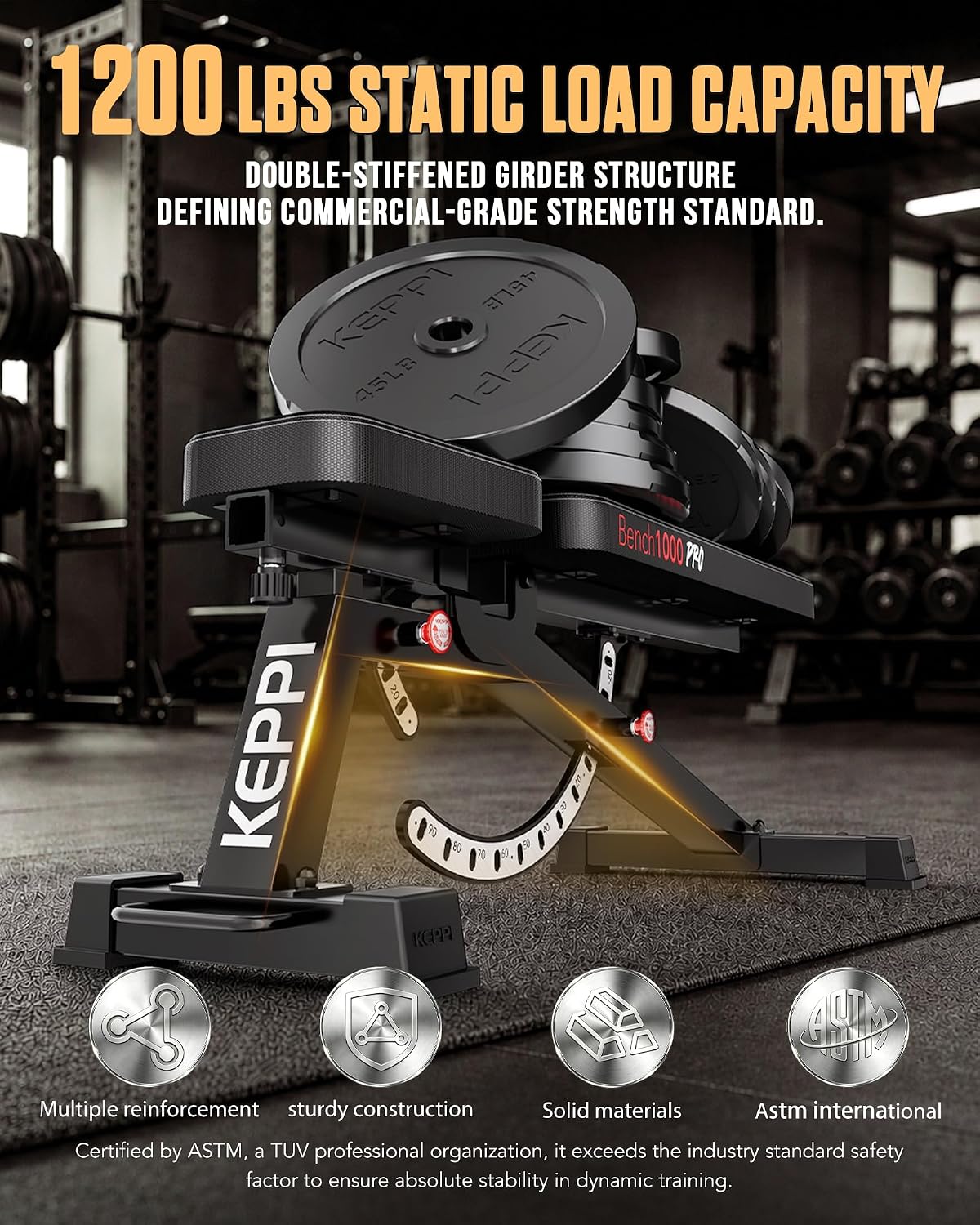 Verstellbare Hantelbank 1200LB – Home Gym Weight Bench Bewertung und Preis