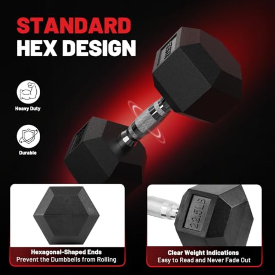 HEX Kurzhantel-Set 2,5-125lb G – Hex Dumbbell Set Bewertung und Preis