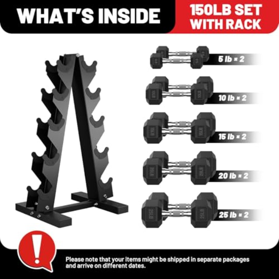 Hex-Hantelsets mit Ständer 60- – Hex Dumbbell Set Bewertung und Preis