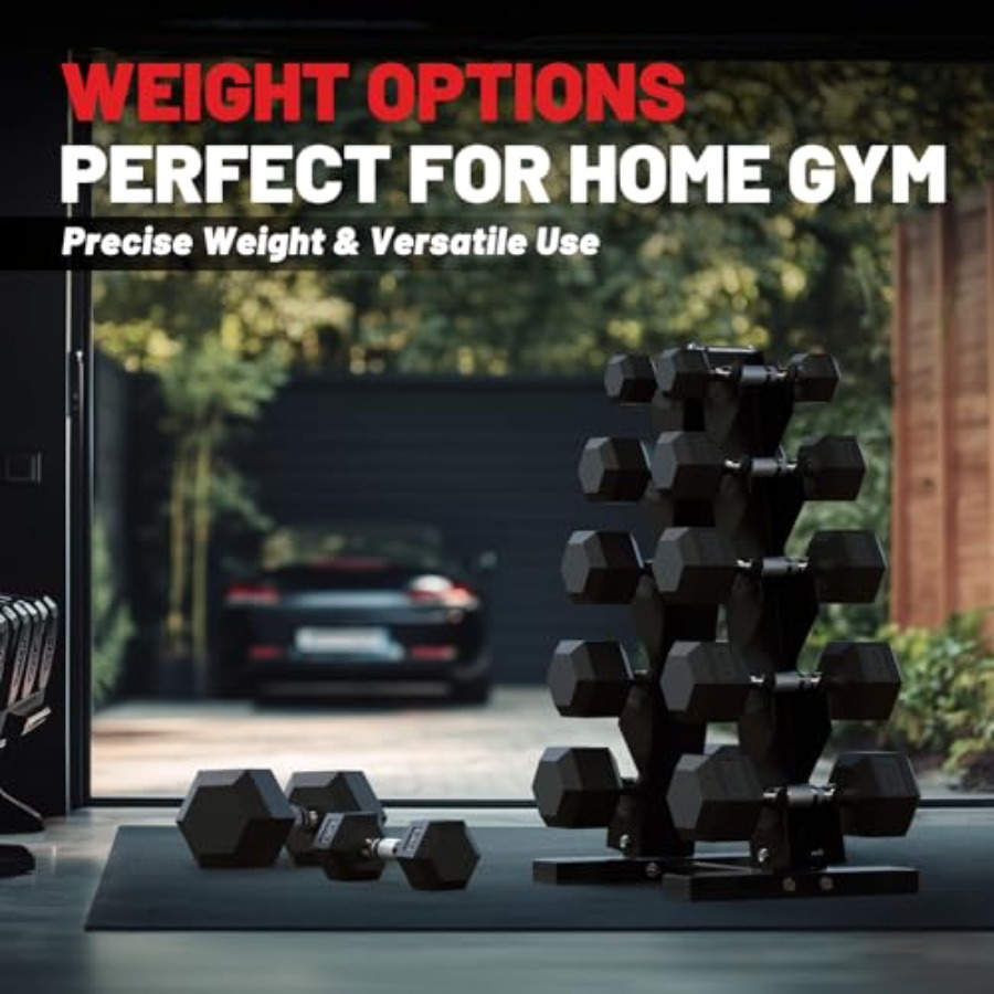 Hex-Hantelsets mit Ständer 60- – Hex Dumbbell Set Bewertung und Preis